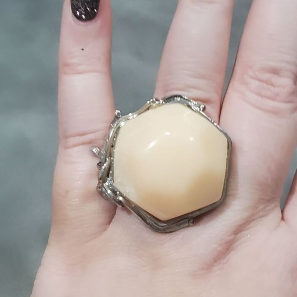 Large Statement Silver Ring Size 9 - image 4